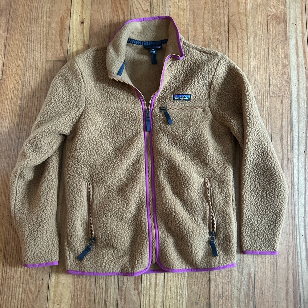 Patagonia Brown Fleece with Purple Accents